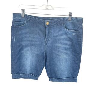 Juicy Couture Women's Light Wash Denim Bermuda Shorts Size 12